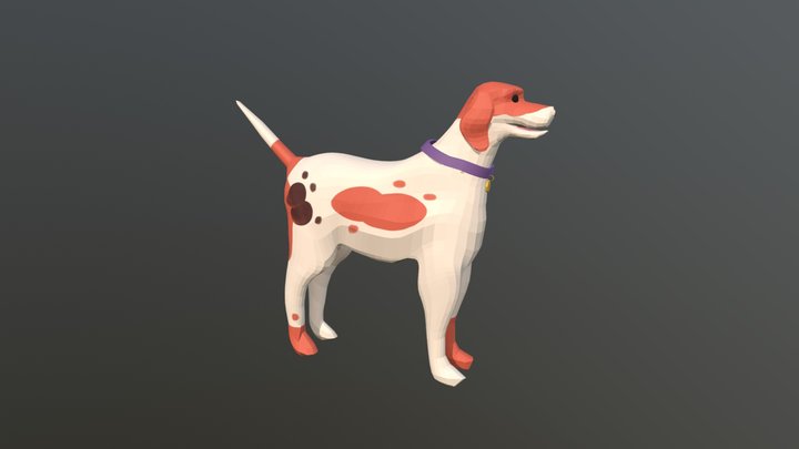 English Foxhound Idle 3D Model