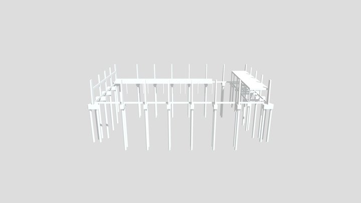 Projeto Estrutural - Quadra EMEF Carlos Gomes 3D Model