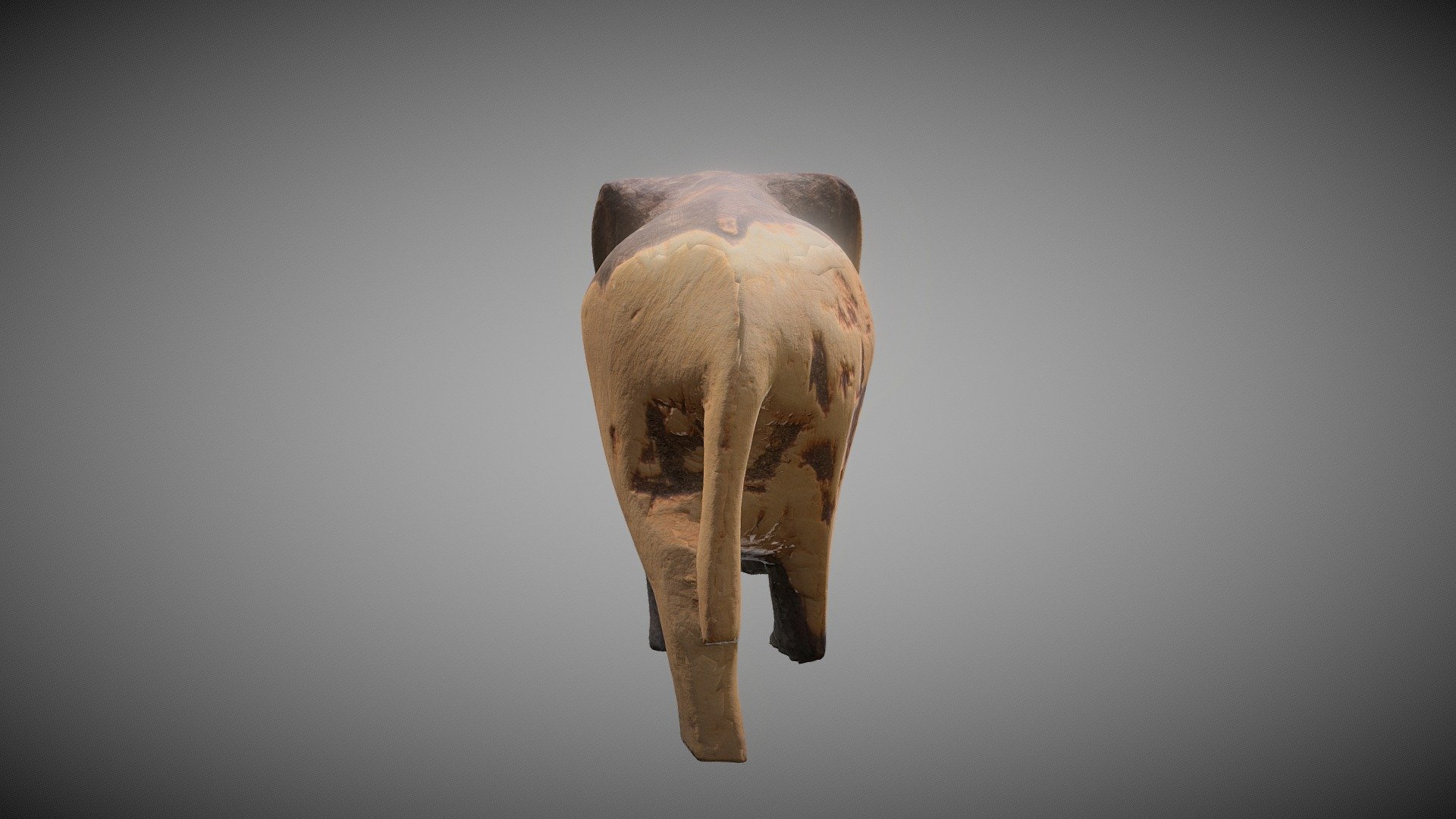 Tanzanian Elephant Wooden Statuette