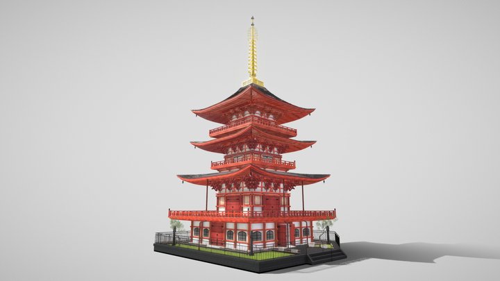 Kumano Nachi Taisha Shrine - 2020 3D Model