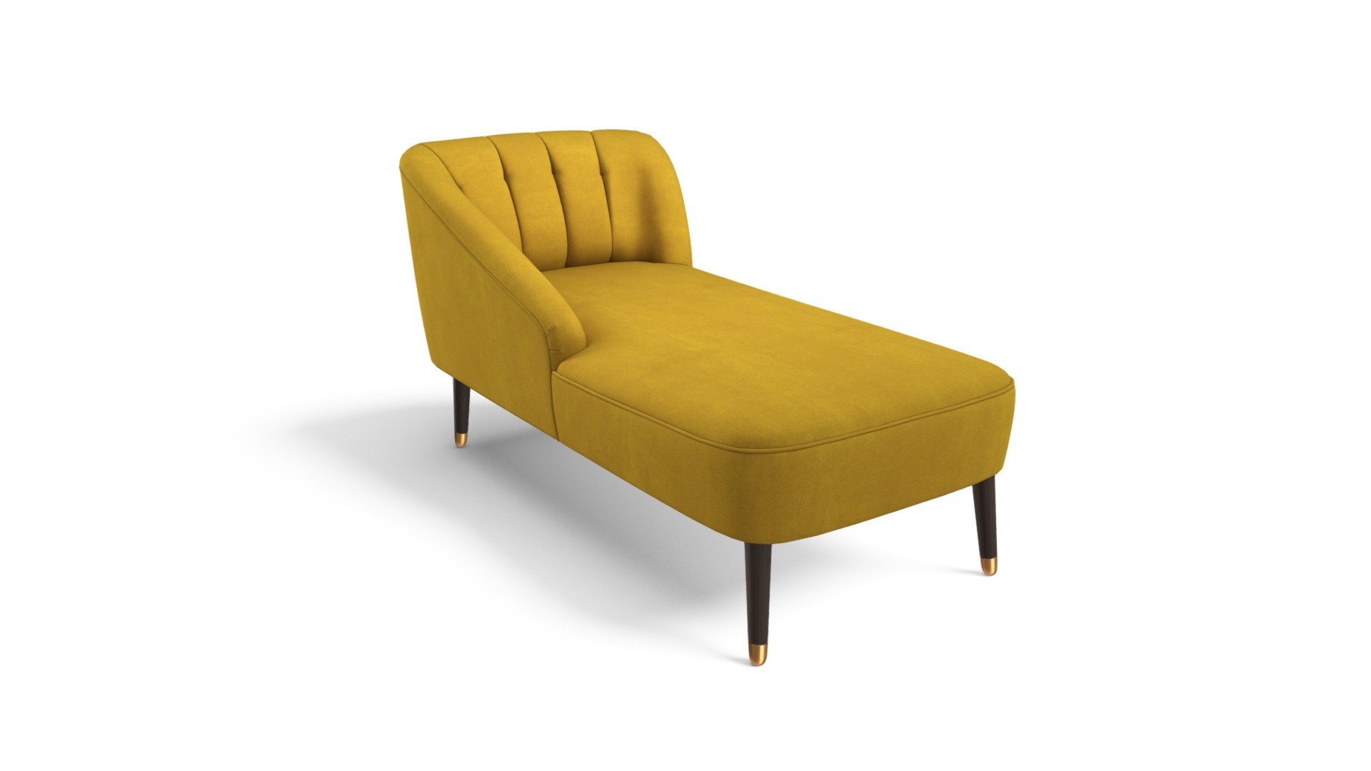 Margot Left Hand Facing Chaise, Antique Gold