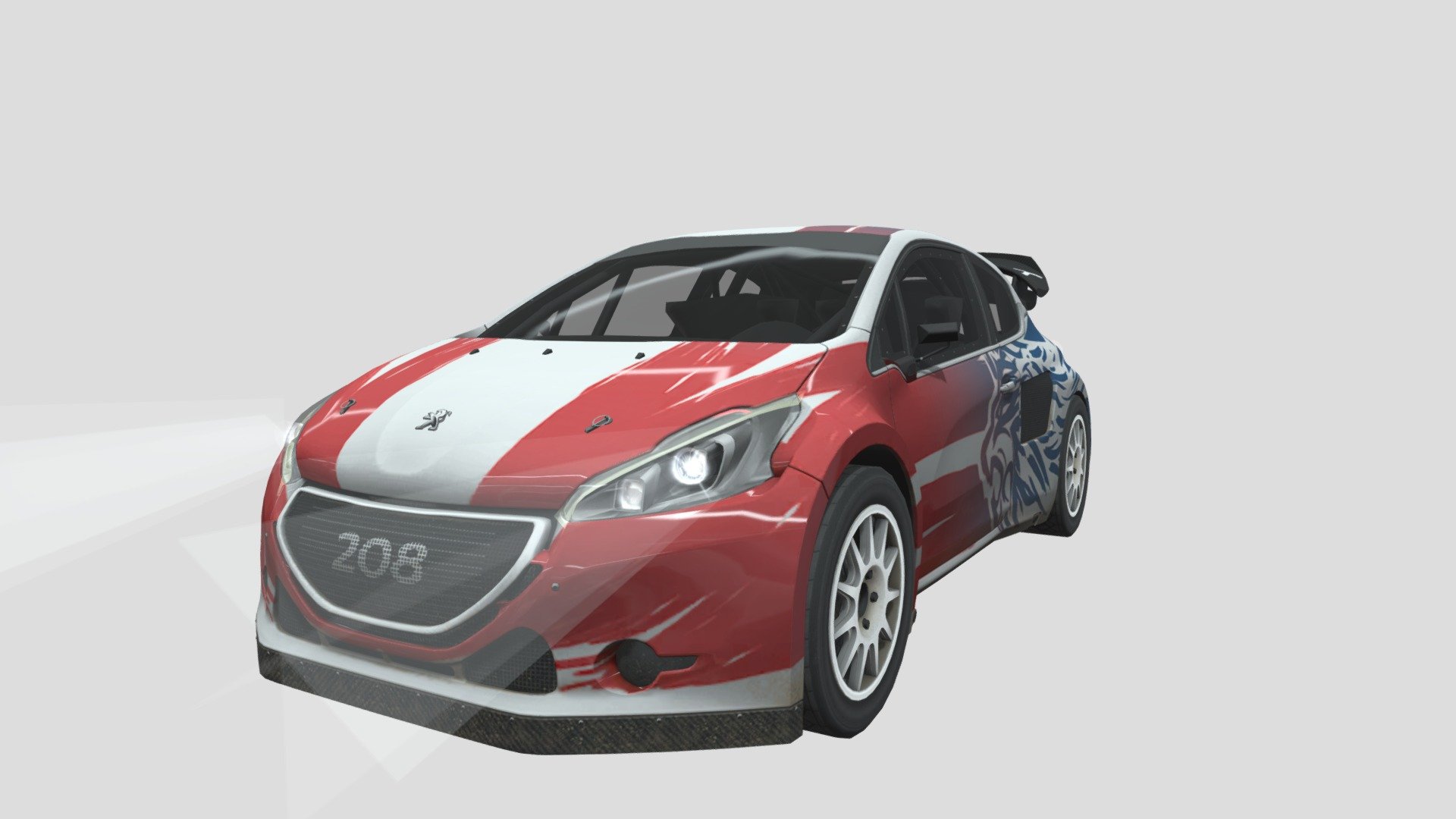 きゅーページ　rp peugeot 208 wrx - Download Free 3D model by amogusstrikesback2
