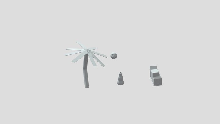 3D low poly obstacles/objects 3D Model