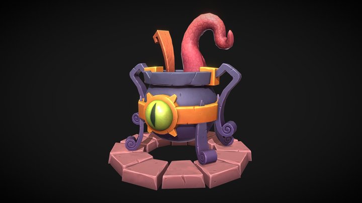 Witch Cauldron 3D Model