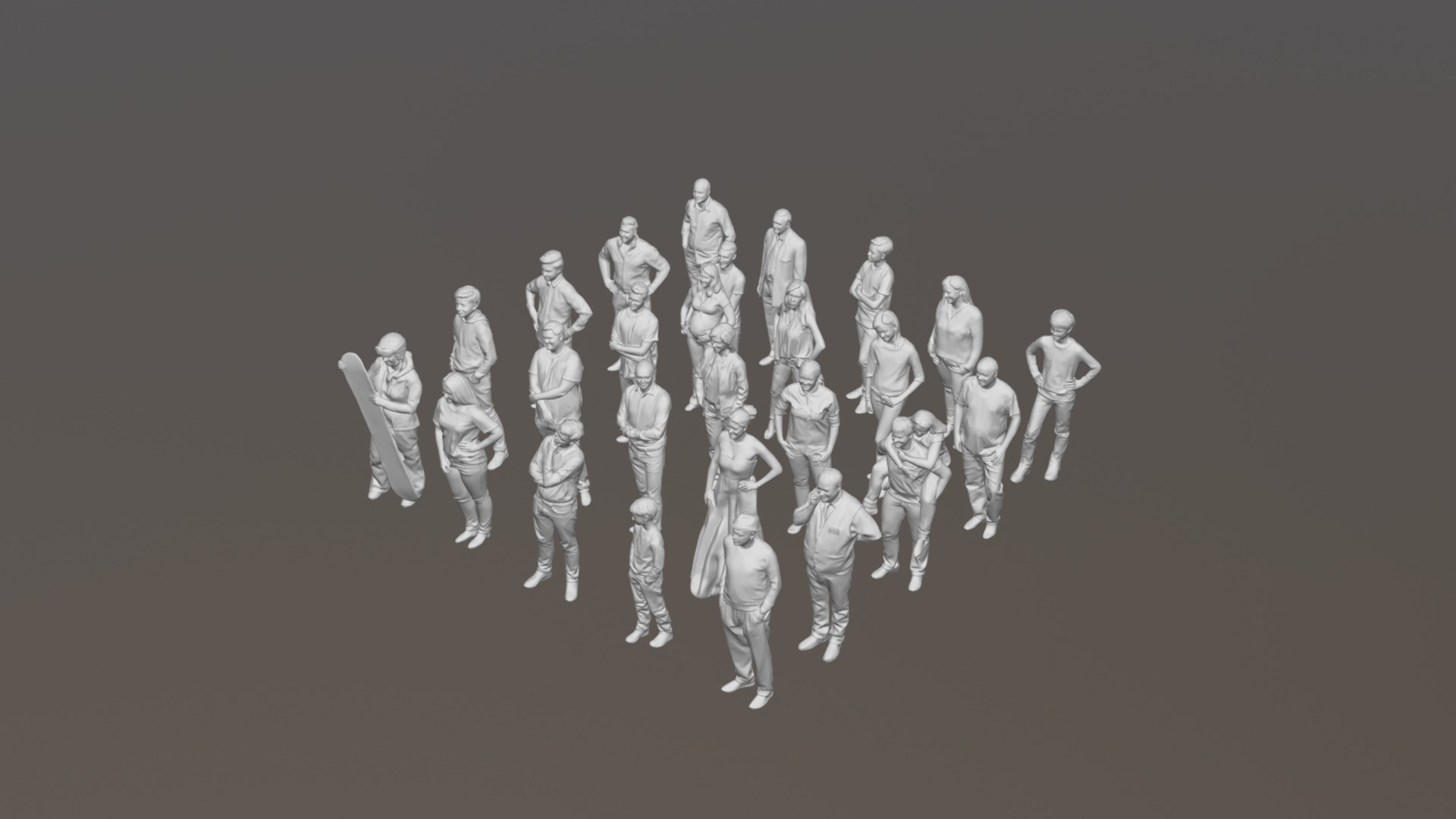 3D model People-Package 5 - This is a 3D model of the People-Package 5. The 3D model is about a group of people wearing white.