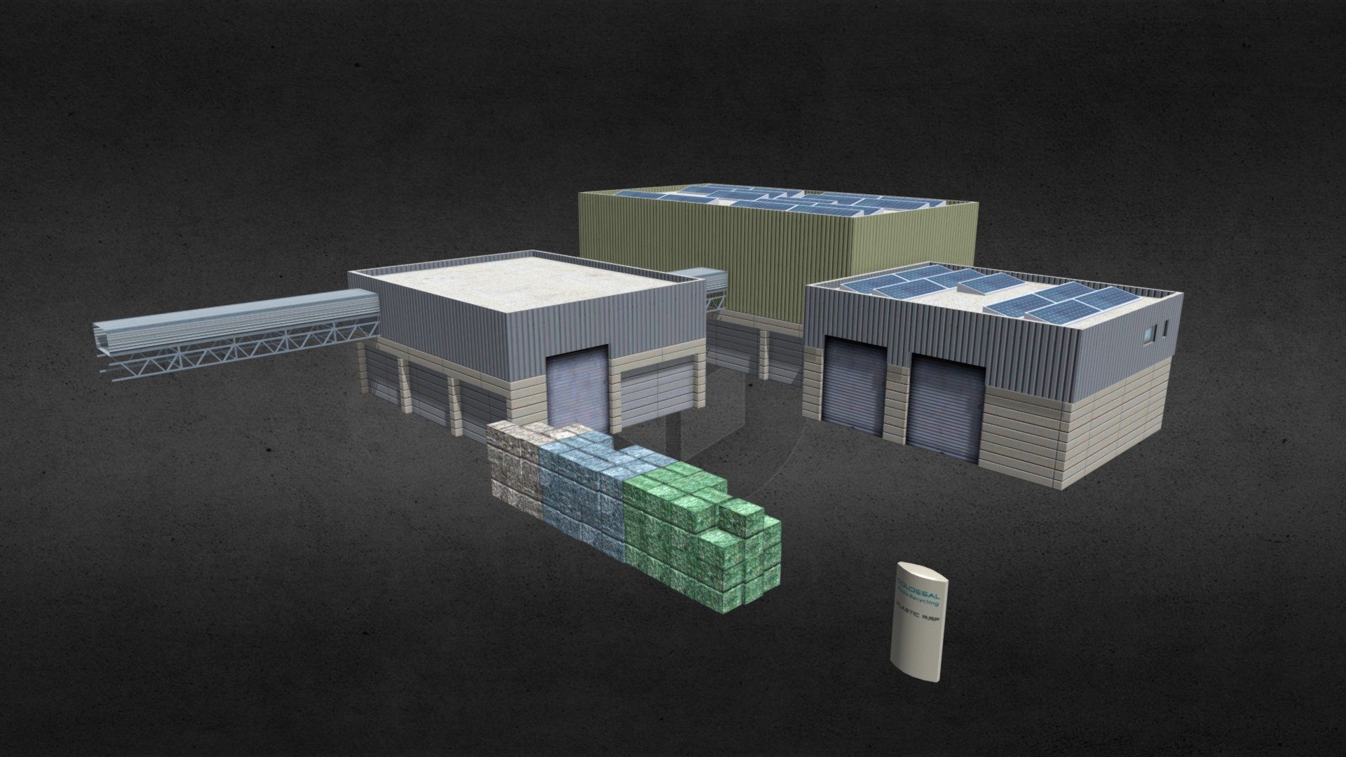 Modular Recycling Center - Plastic MRF - 3D model by Avanya [a9c6a28 ...