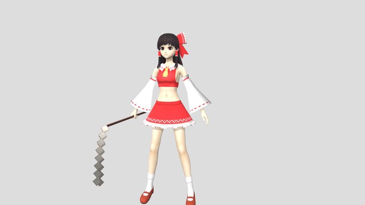 Reimu for Touhou Multi Scroll Shooting 2. 3D Model