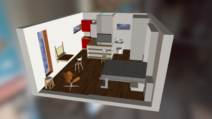 q-box 2 interior 2 3D Model