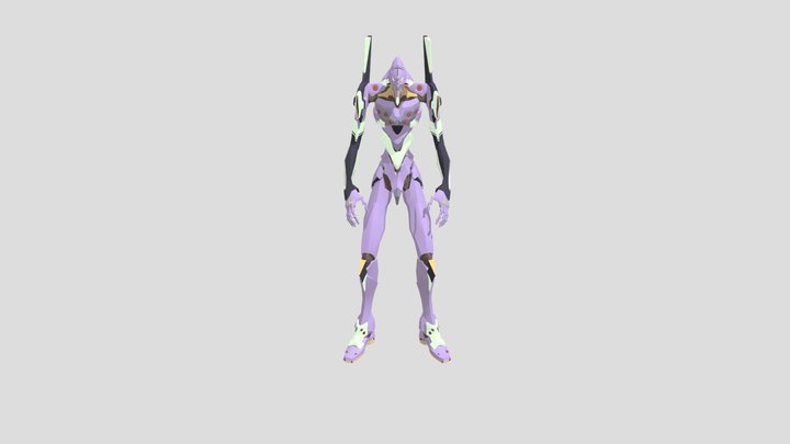 Eva Unit 01 Rigged 3D Model