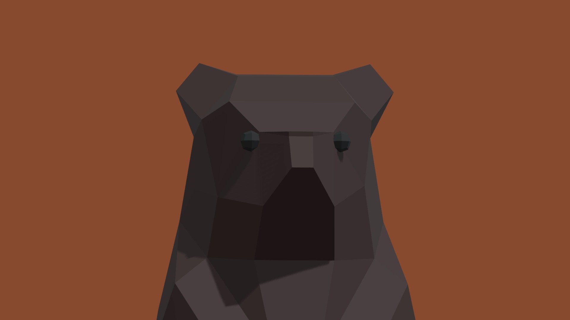 Low Poly Wooden Bear