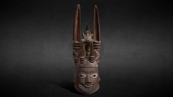 Yoruba-style helmet 3D Model