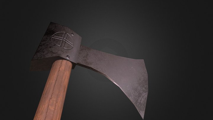 Low Poly Axe 3D Model