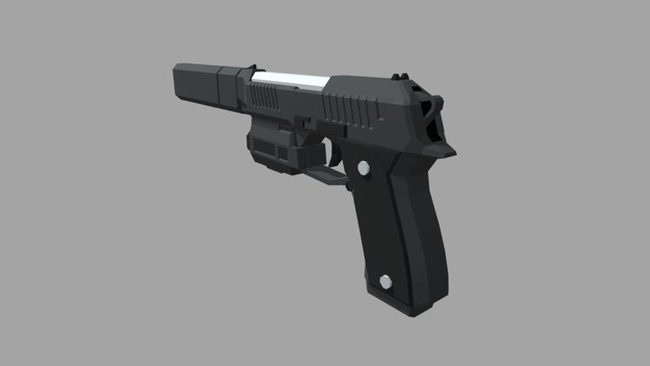 Lowpoly Berreta 3D Model