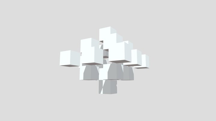 方塊-菱形組合 3D Model