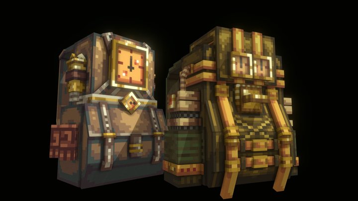 [ Entity 009 ] Accessory - SteamPunk backpack 3D Model
