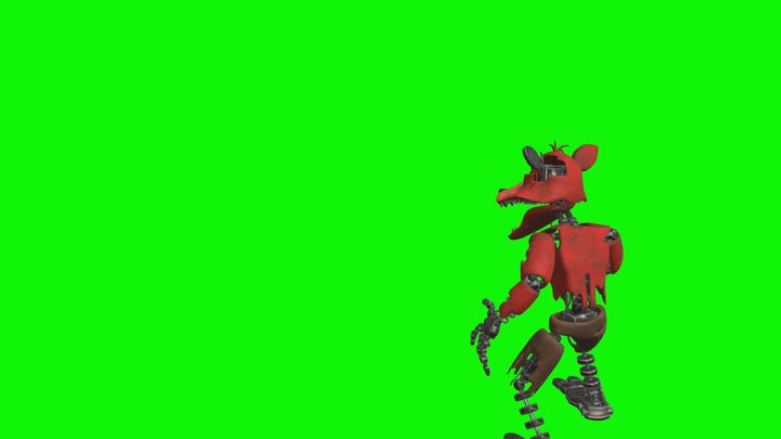 fnaf help wanted withered foxy green screen 3D Model
