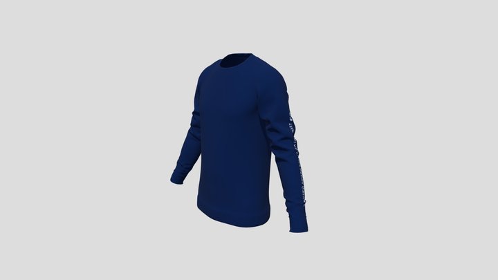 Blue sweatshirt with print 3D Model