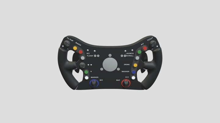 488 GT3 Steering Wheel 3D Model
