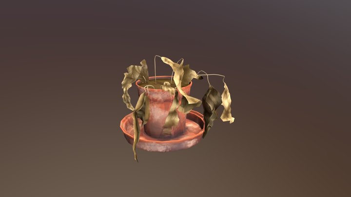 Dead Potted Plant 3D Model