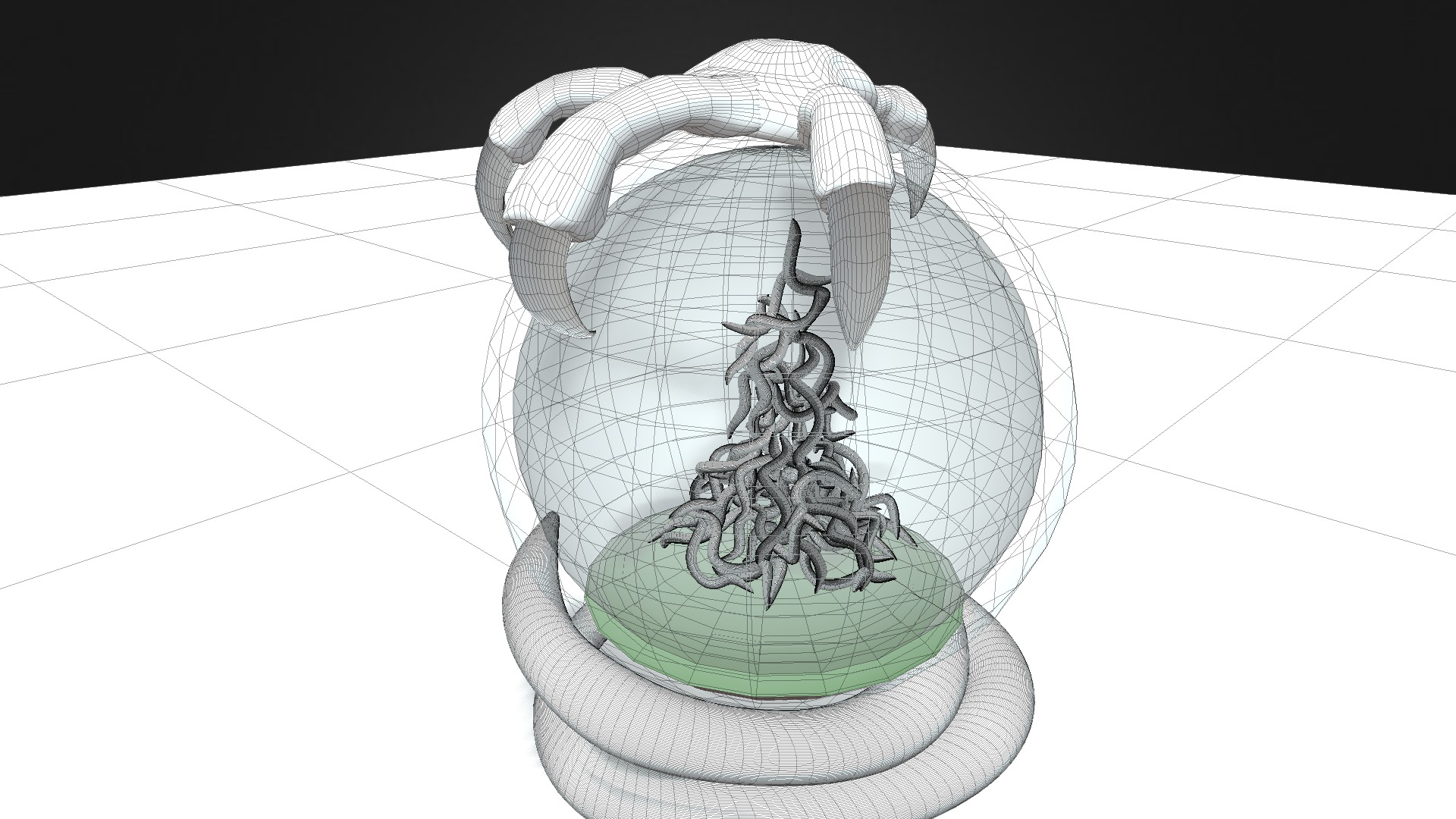 3D model Bird Earthworm Snow Globe - This is a 3D model of the Bird Earthworm Snow Globe. The 3D model is about diagram.