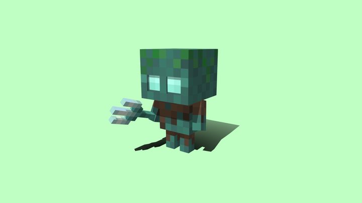 Chibi Drowned - Animated Mob 3D Model