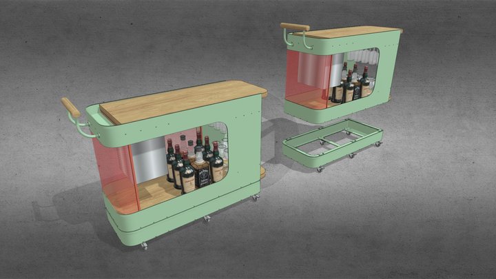 AVE FORCHETTA - bar exterior - v3 - suprainaltar 3D Model