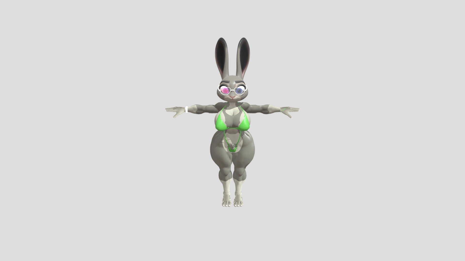 Thicc Judy Hopps - Download Free 3D model by AnonUsername (@AnonUsername)  [a9d3840]