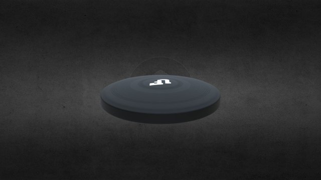 schwarze Frisbee 3D Model