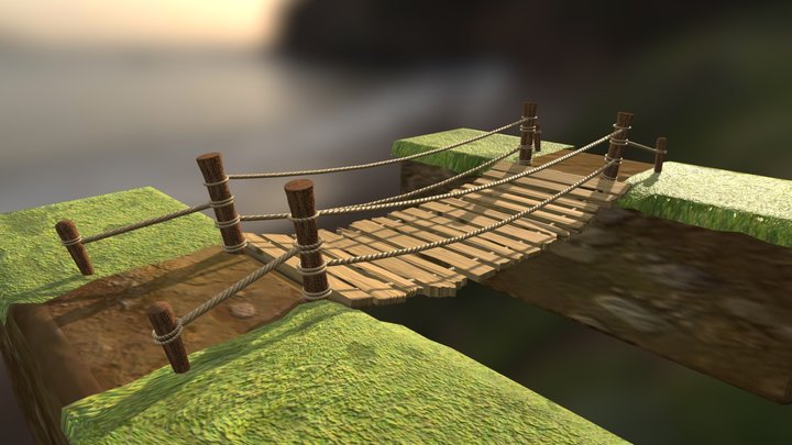 rope bridge 3D Model