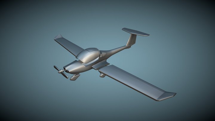 Diamond DA20 Katana Eclipse - 3D Printable Model 3D Model