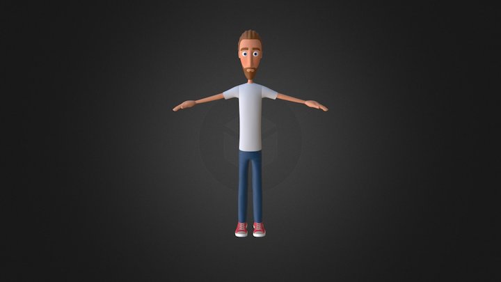 Cartoon Man FBX 3D Model