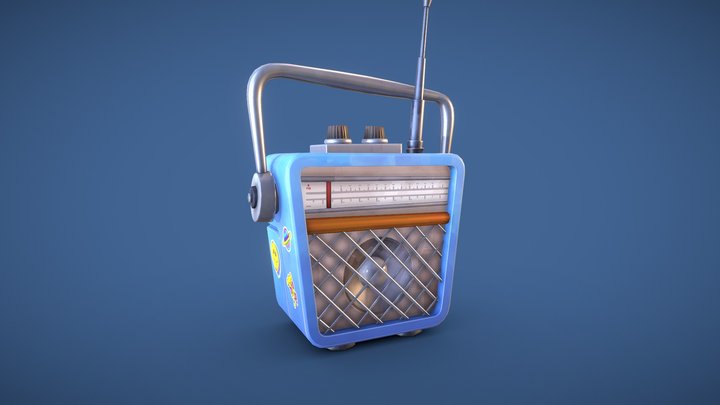 Stylized Radio - Low Poly Game Asset 3D Model