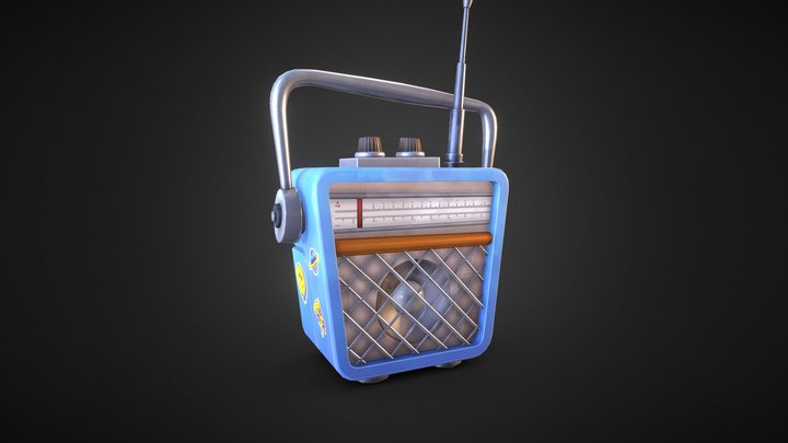 Stylized Radio - Low Poly Game Asset 3D Model