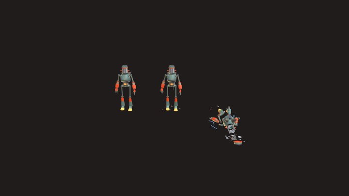 robot decaying 3D Model