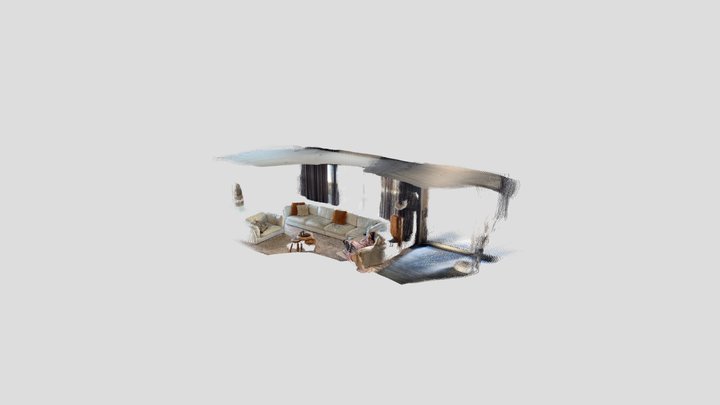Example pointcloud scan with recognizable face 3D Model