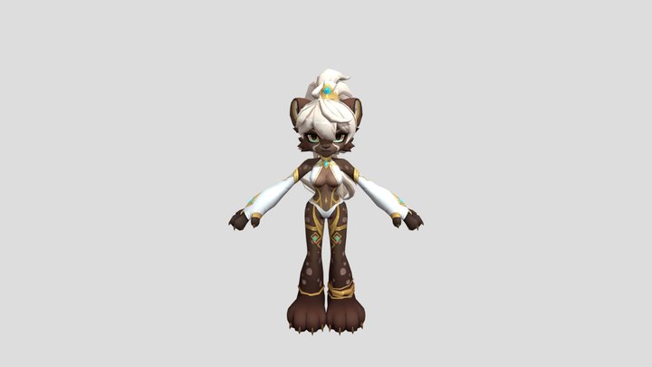 Kitana Unhappy Raccoon 3D Model
