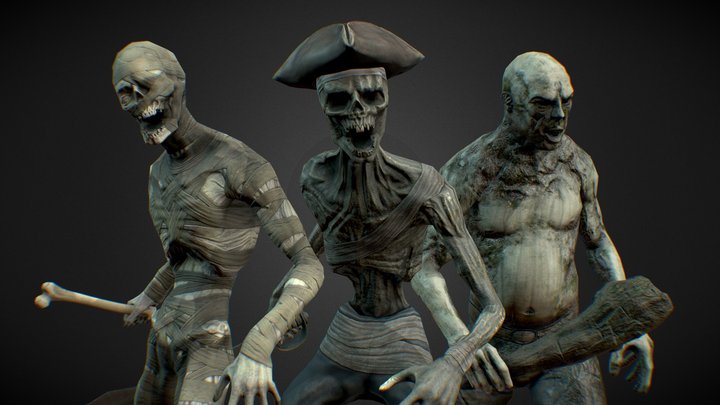 Creep Creatures - Animated Lowpoly Characters 3D Model