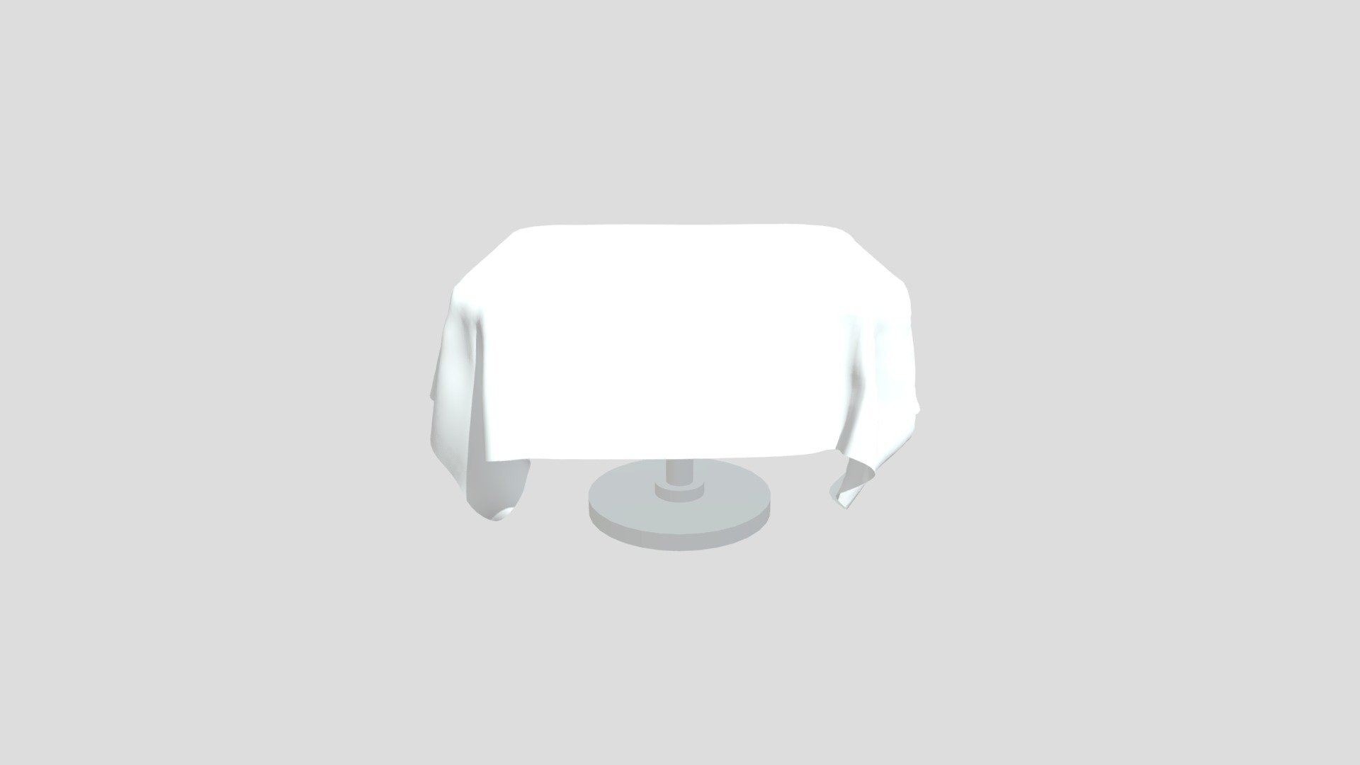 Square table with cloth