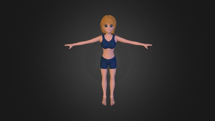 My Anime Female Template 1.5 3D Model