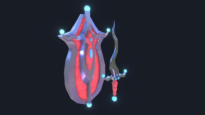 Shield And Dagger 3D Model
