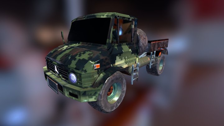 Mercedes-Benz UNIMOG U1100L 4x4 3D Model