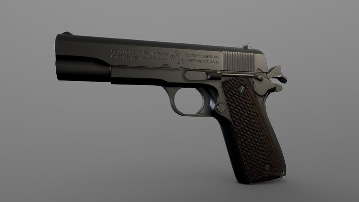Colt M1911 A1 - GAME READY & RIGGED ⭐ 3D Model