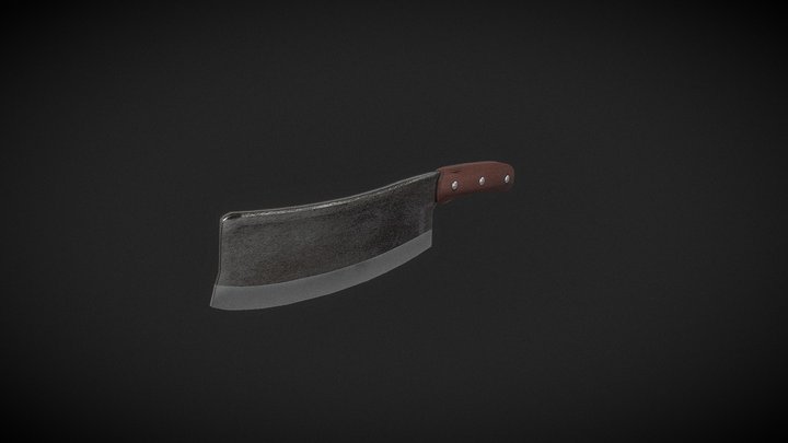 (low poly) Butcher Knife 3D Model
