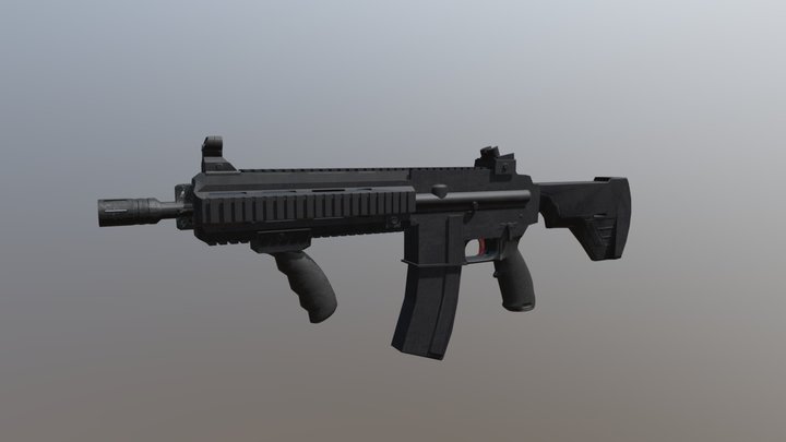 Simple Gun 3D Model