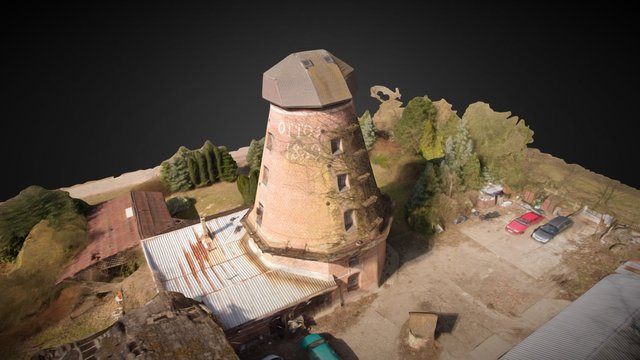 Wiatrak holenderski - Szczecin 3D Model