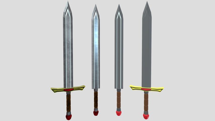 LowPoly Sword 3D Model