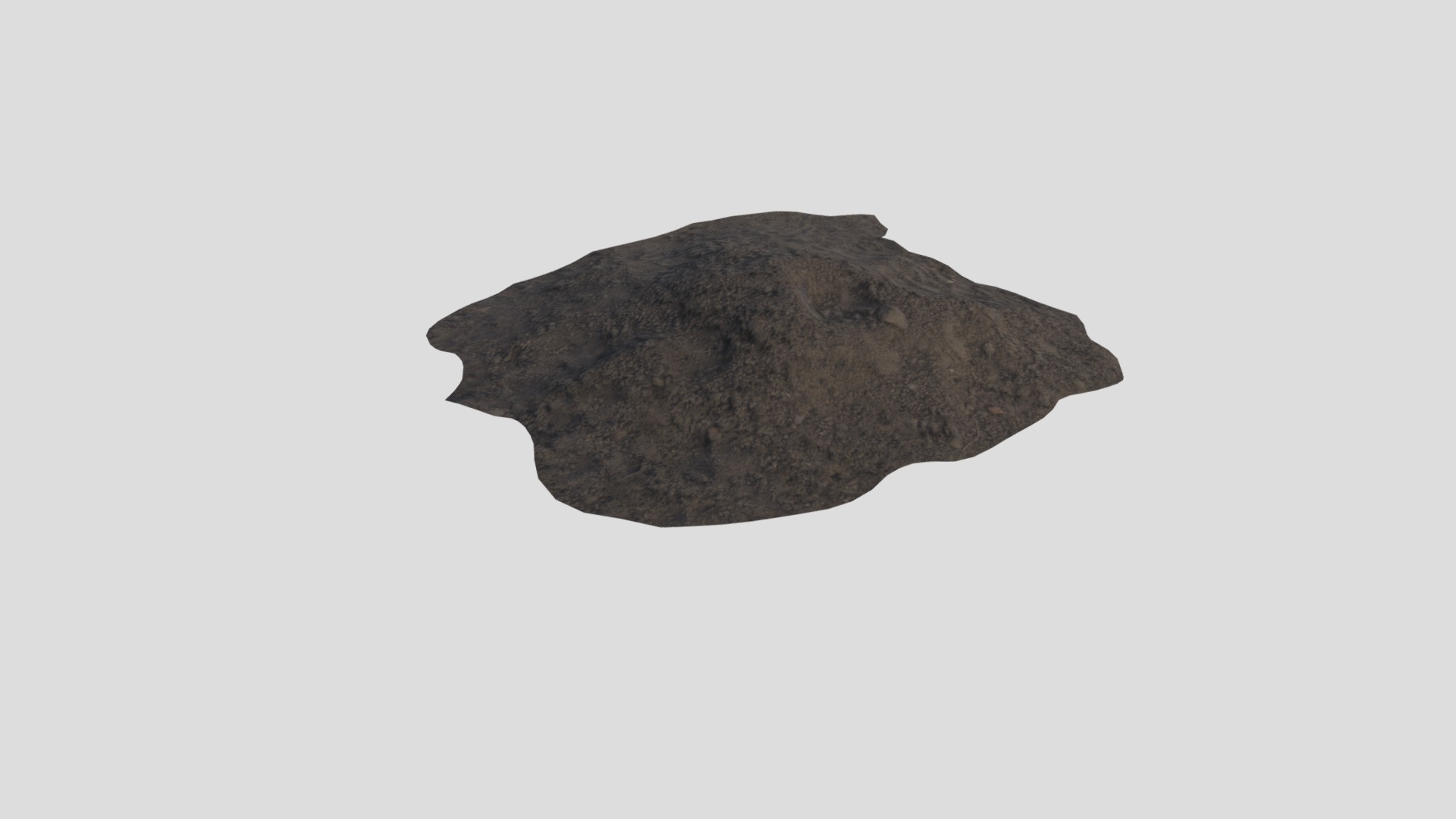 3D model Mole Mound - This is a 3D model of the Mole Mound. The 3D model is about a black rock with a dark speckled surface.