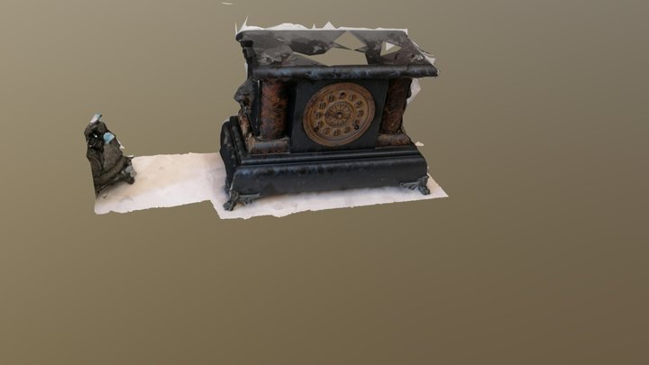 Napoli - Orologio meccanico 1700 3D Model