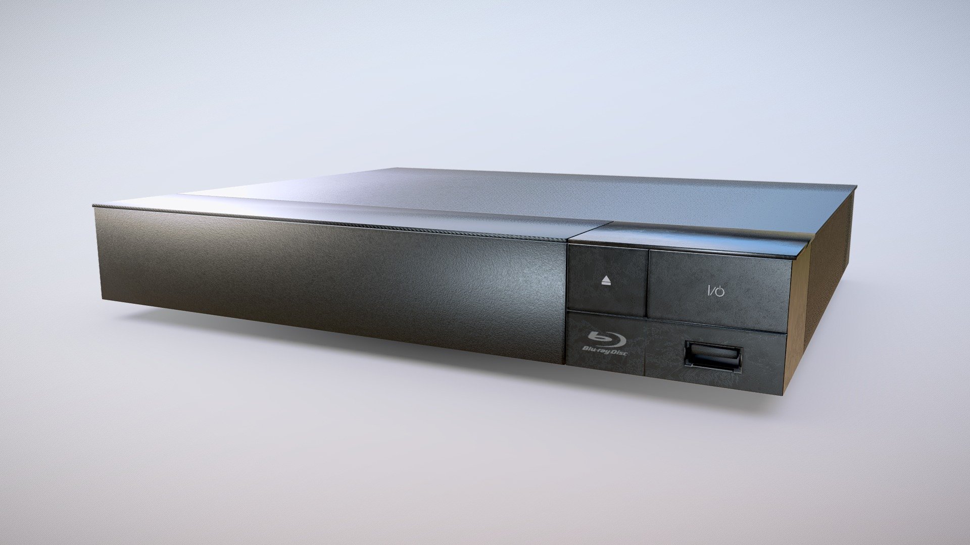 Blu-ray Disc DVD Player Low-Poly 3D Model