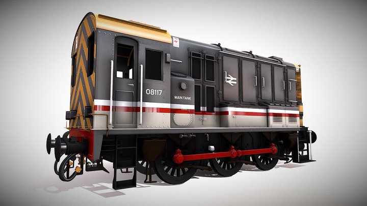 Train - BR Class 08 Shunter Swallow Livery 3D Model